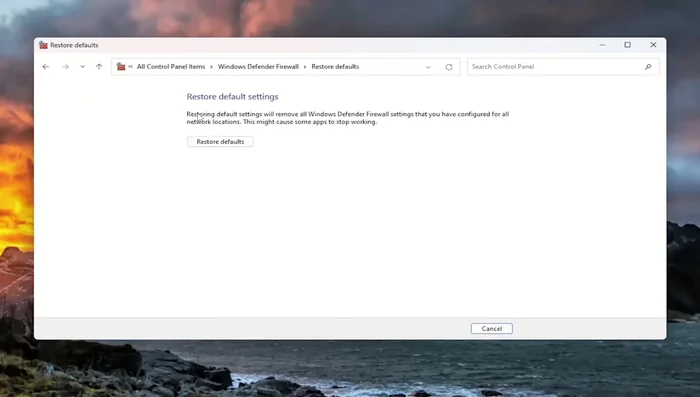 Sul lato sinistro, seleziona "Ripristina impostazioni predefinite". Conferma con "Sì".