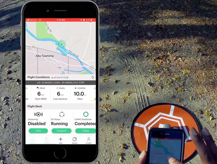 Verifica la tua posizione sulla mappa per assicurarti di trovarti in uno spazio aereo che richiede l'autorizzazione. Se non è necessario, non inviare una richiesta.