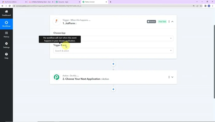 Accedi al tuo account JotForm, apri il modulo e vai alle impostazioni di integrazione. Incolla l'URL webhook nel campo 'Aggiungi webhook' e salva.