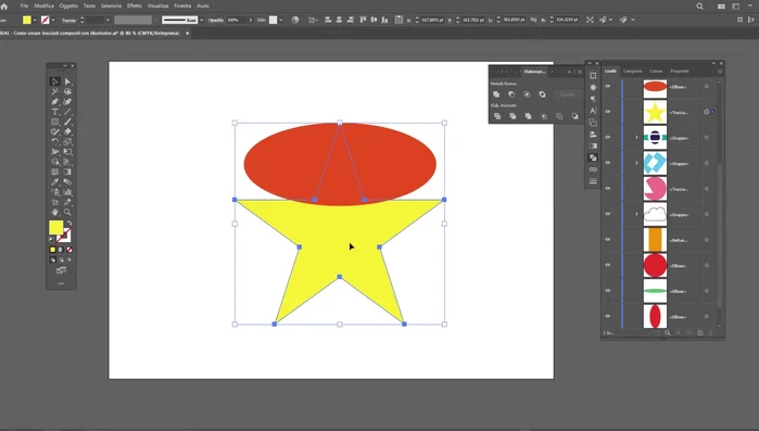 Seleziona gli oggetti.