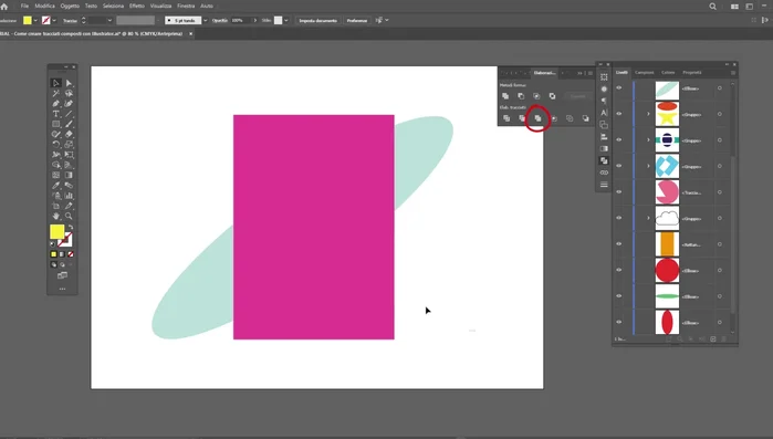 Seleziona gli oggetti.