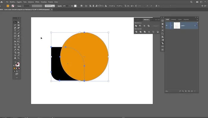 Seleziona gli oggetti da unificare.