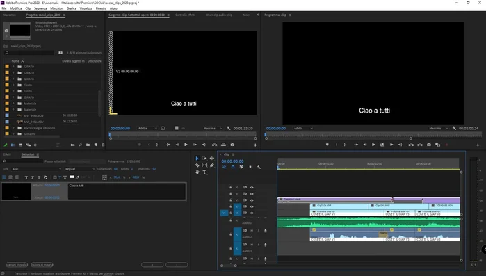 Trascinare la barra nera per sincronizzare il sottotitolo con il video.