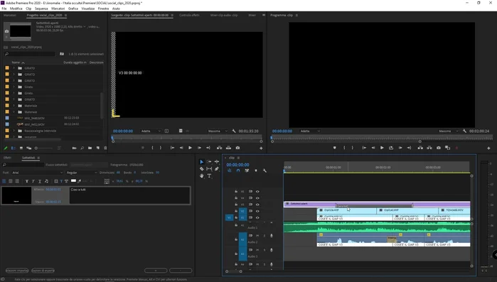 Trascinare la barra nera per sincronizzare il sottotitolo con il video.