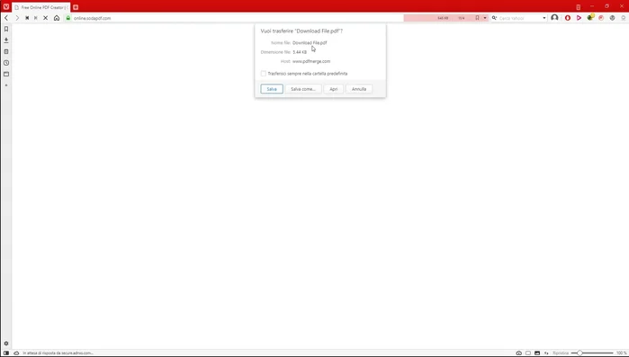 Scaricare il file PDF unito