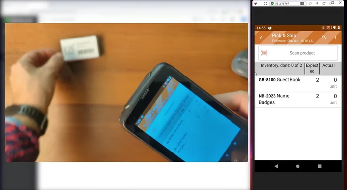 Completa il prelievo assicurandoti che le quantità corrispondano all'ordine.