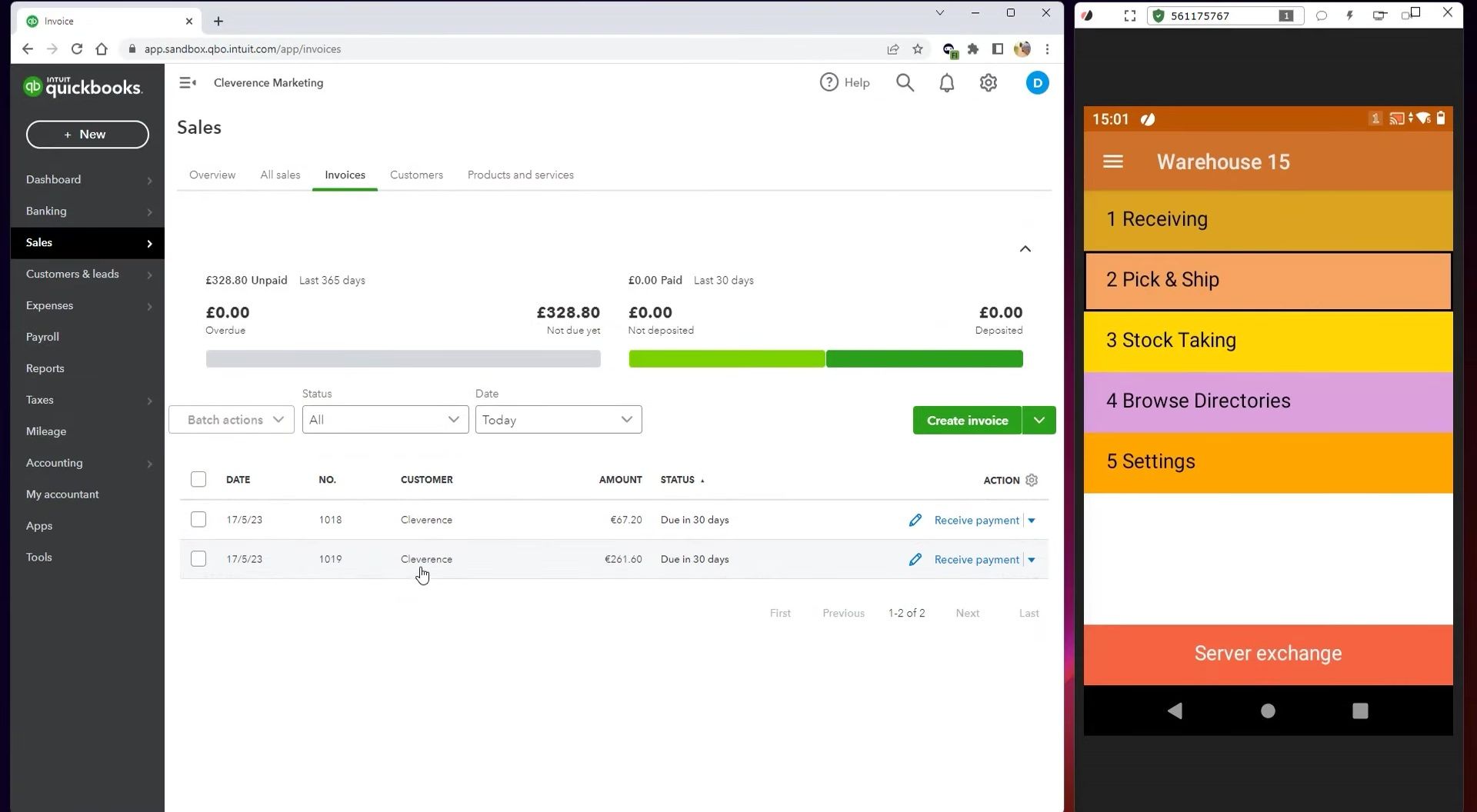 Evasione ordini QuickBooks con Warehouse 15: Guida completa e veloce