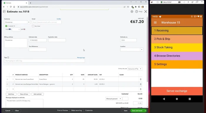 Imposta lo stato del documento a 'Accettato' e salva.