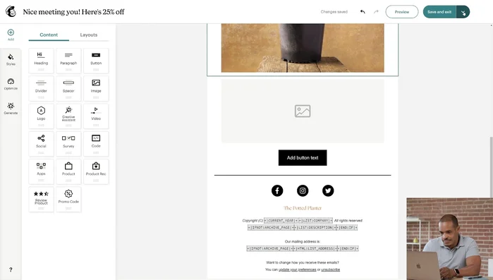 Salvare come template: Salvare il design come template per riutilizzarlo in futuro.