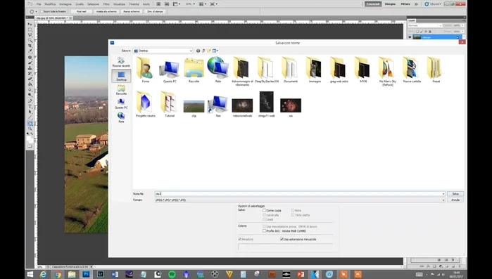 Salva l'immagine modificata (es. come 'clip2').