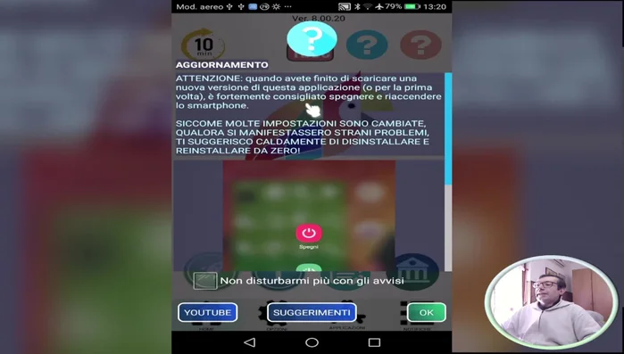 Riavvia lo smartphone dopo il download per una corretta configurazione.