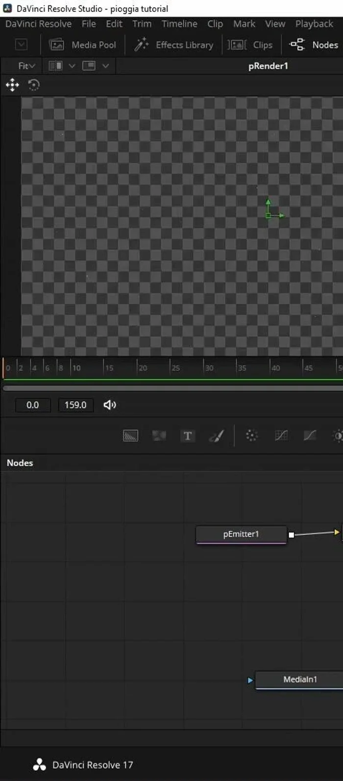 Aggiungere un nodo 'Directional Blur' per sfocare le gocce e renderle più realistiche.