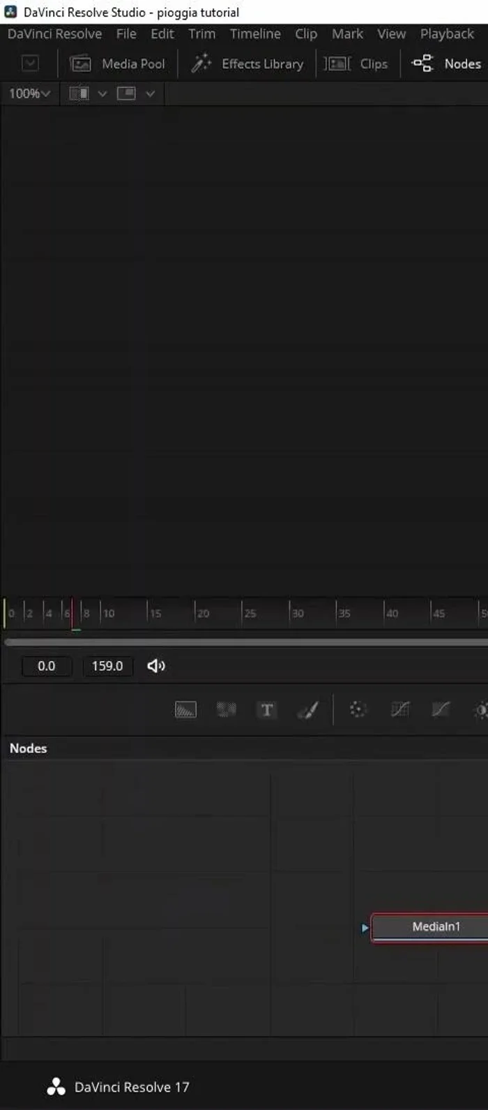 Creare una nuova composizione Fusion.