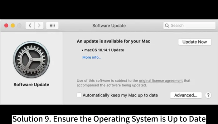 Assicurati che il sistema operativo sia aggiornato