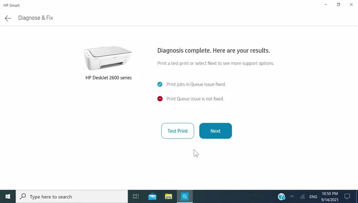 Se vengono riscontrati problemi, segui le istruzioni fornite da Diagnosi e Correzione.