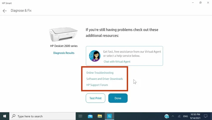 Se il problema persiste, utilizza le risorse aggiuntive o contatta il supporto clienti HP.