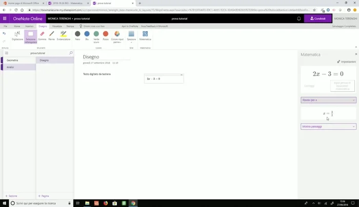 Visualizzare il grafico dell'equazione (2D).