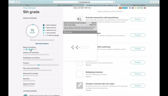 Utilizza la scheda "Progresso" per monitorare la tua produttività e i tuoi progressi nelle competenze.
