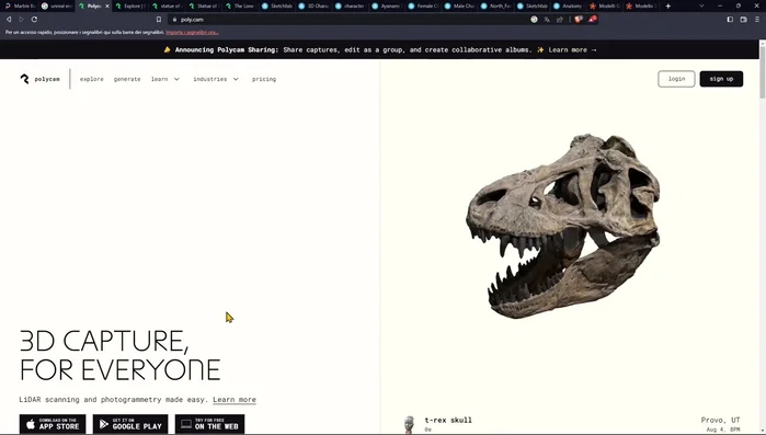 Importa il modello GLTF in Blender.