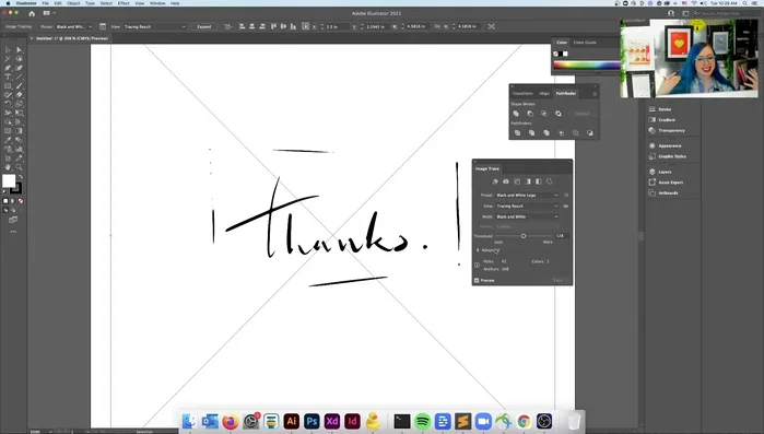 Regolare la soglia per ottimizzare la conversione da pixel a vettori. Utilizzare l'anteprima per confrontare i risultati.
