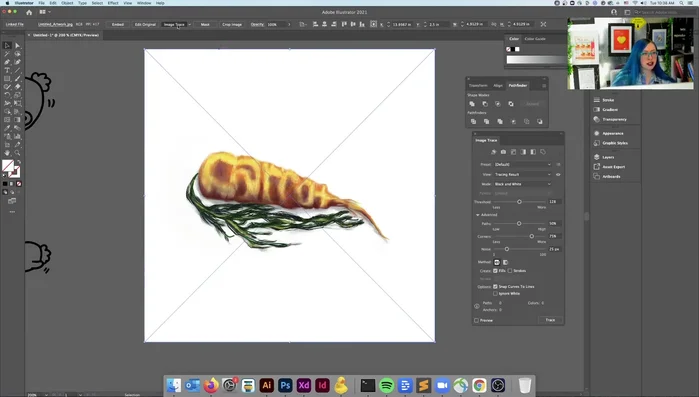 Selezionare l'immagine e cliccare su "Traccia immagine".