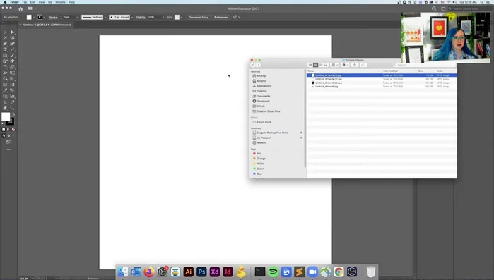 Importare l'immagine in bianco e nero in Illustrator.