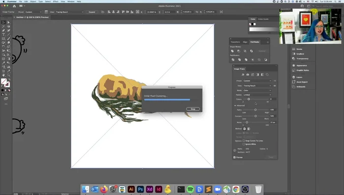 Regolare il numero di colori per bilanciare dettagli e semplicità del vettore.