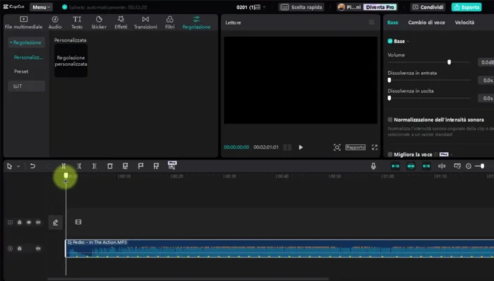 Scegliere il ritmo corretto (in questo caso, ritmo numero uno). CapCut identificherà automaticamente il ritmo del brano.