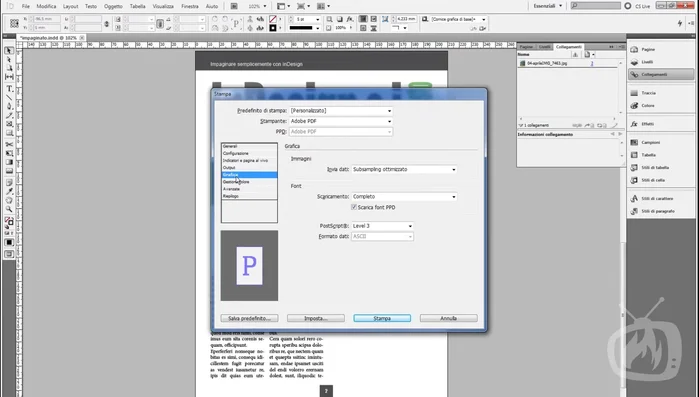 Verifica le impostazioni grafiche (font, gestione colore, ecc.)