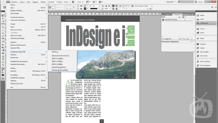 Configura le impostazioni avanzate del PDF (compressione, segnalibri, protezioni, ecc.).