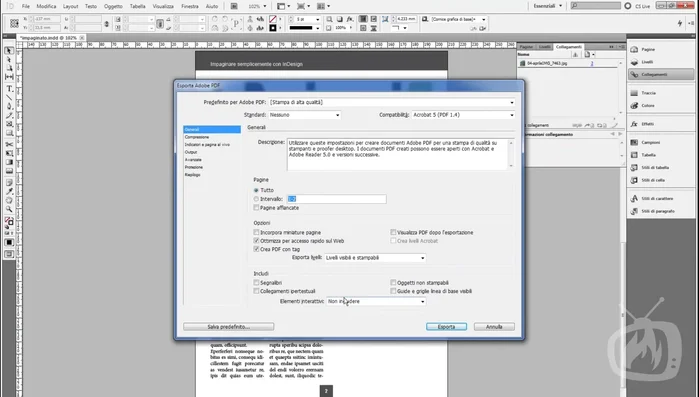 Clicca su 'Salva' per creare il PDF.