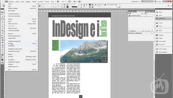 Scegli 'Adobe PDF Interattivo' dal menu a tendina.