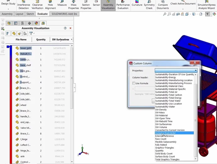Utilizza lo strumento di visualizzazione dell'assieme per identificare i componenti più pesanti che rallentano il processo.