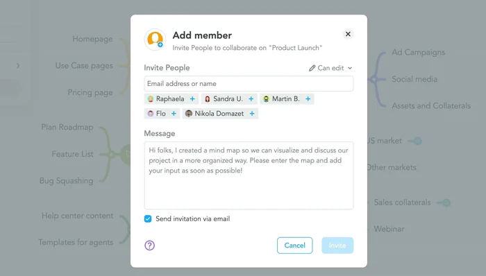 Metodo 2: Utilizzare il link di condivisione. Attivare il link nel pannello informativo, copiare il link e condividerlo tramite email o altri mezzi.