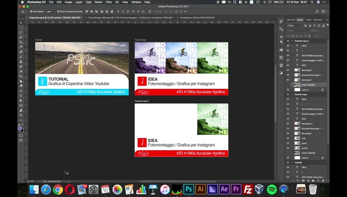 Utilizzare Shift+click per ridimensionare proporzionalmente gli elementi.