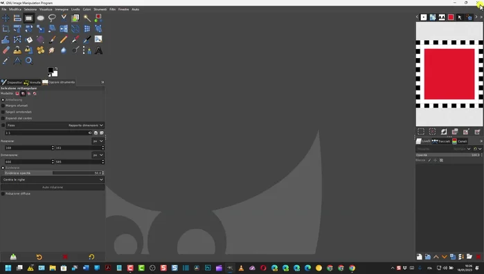 Riavviare GIMP per caricare il nuovo pennello.