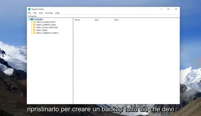 Creare un backup del registro di sistema (esportandolo). Specificare data e impostare l'intervallo di esportazione su "Tutti"