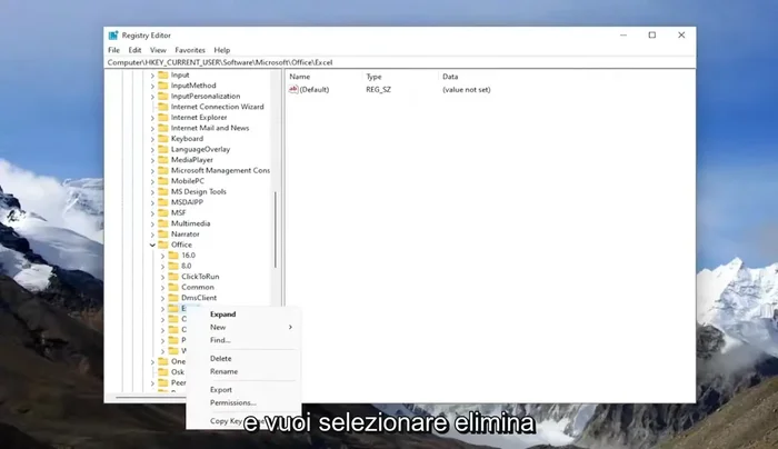 Selezionare "Sì" per confermare l'eliminazione