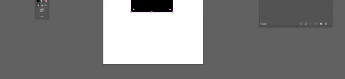 Utilizza lo strumento rettangolo per creare una forma sopra il testo.