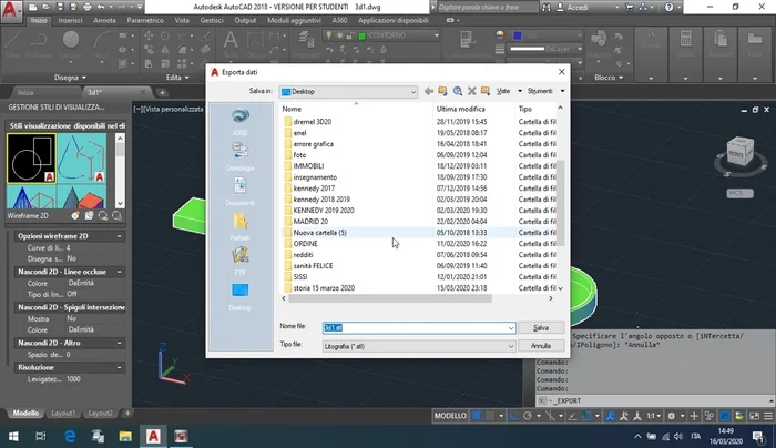 Cliccare su 'Salva'. Il software procederà con l'esportazione.