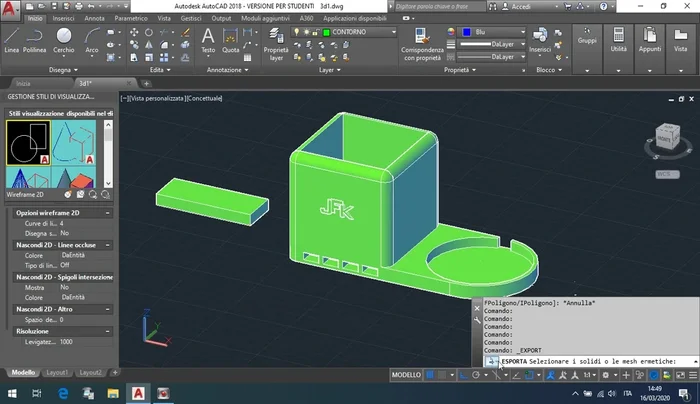 Cliccare su 'Salva'. Il software procederà con l'esportazione.