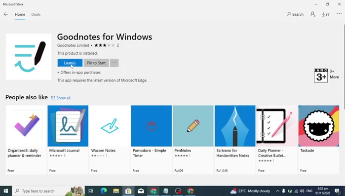 Accetta i termini di servizio e inizia ad utilizzare GoodNotes.