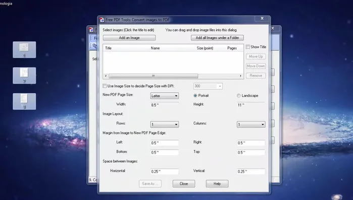 Trascina le immagini che vuoi convertire nell'area di lavoro del programma.