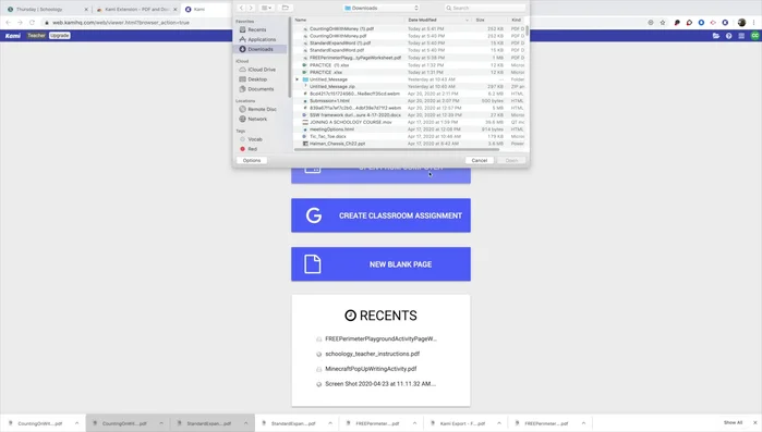 Apri il PDF scaricato con Kami.