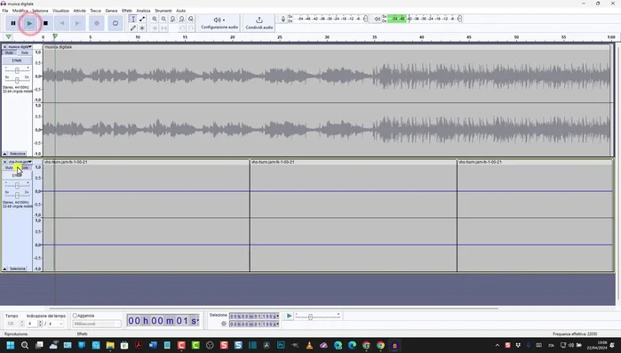 Regolare il volume dell'effetto per bilanciarlo con la musica di sottofondo.