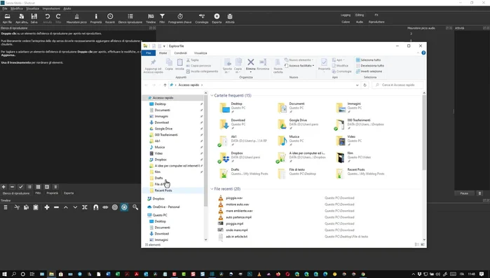 Aggiungi la traccia audio alla timeline del tuo progetto.