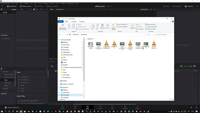 Aggiungi la traccia audio alla timeline.