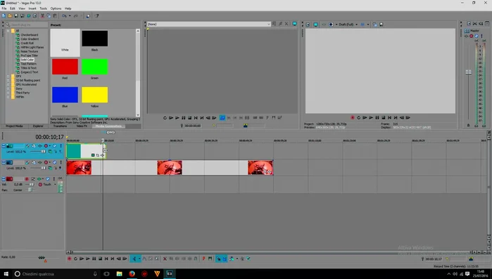 Allungare la traccia bianca per tutta la durata del video.