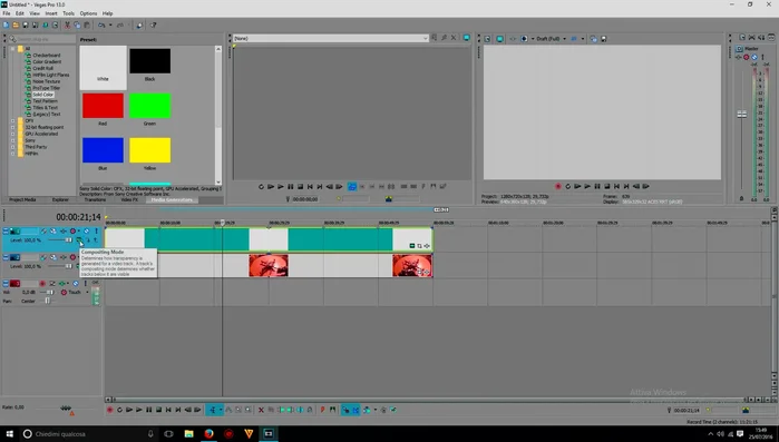 Disabilitare l'opzione "Video Event Pan/Crop"