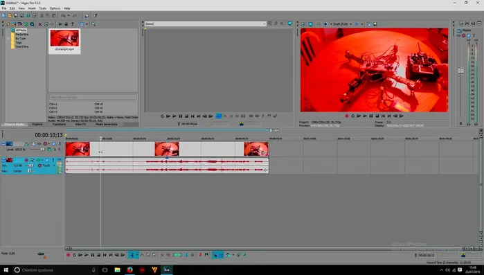 Eliminare l'audio della clip se non necessario.